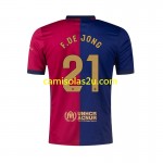 Camisolas de futebol FC Barcelona F. DE JONG 21 Equipamento Principal 2024/25 Manga Curta